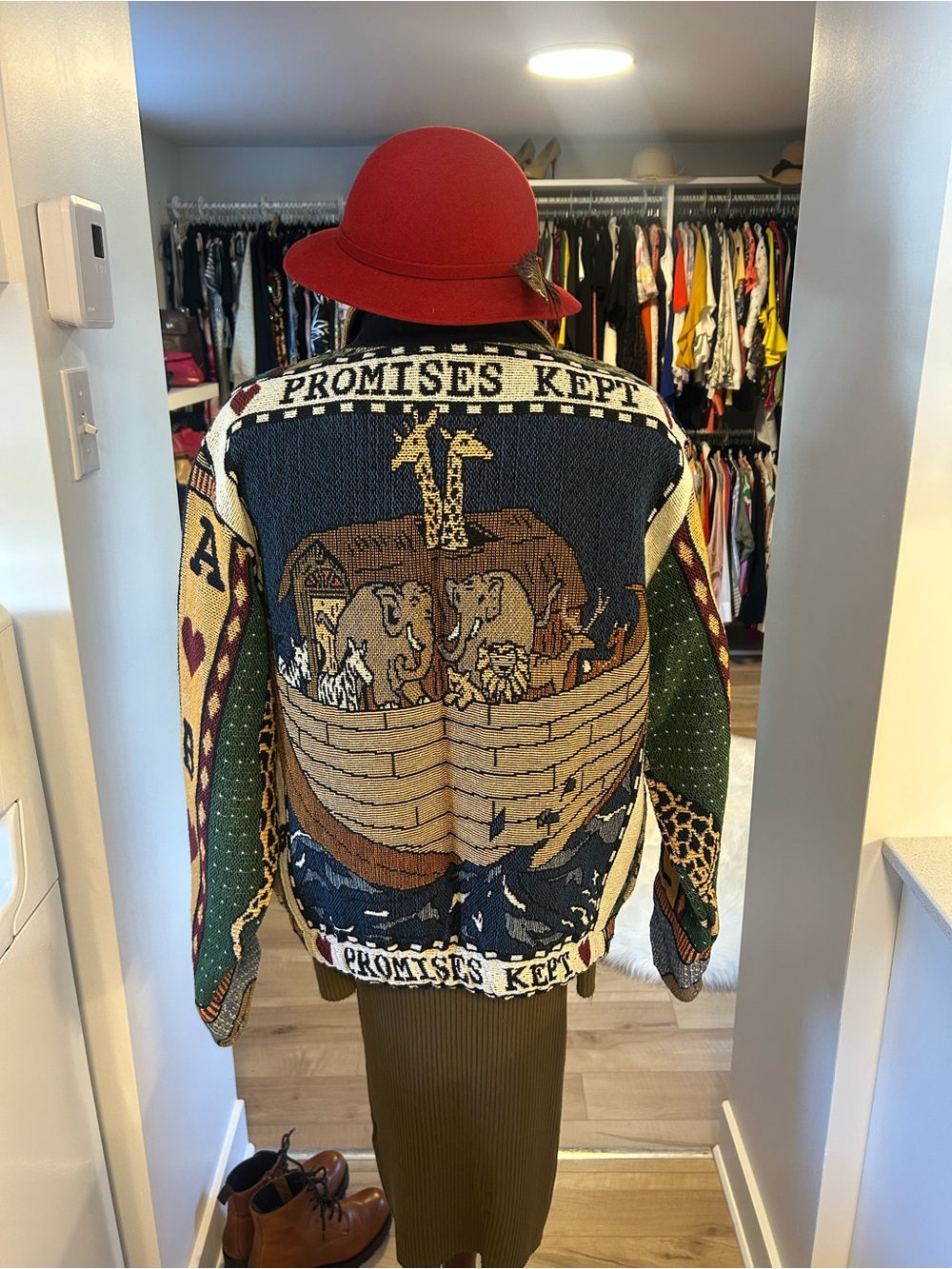 Gorgeous Vintage Boho Knit Patchwork Blazer Jacket - Multicolor❤️O/S - Picture 4 of 15